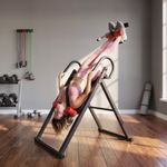 Gravity Inversion Table w/ Safety Belt Back Stretcher Machine, Red