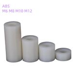 M6,8,10,12 Nylon Spacers Standoff White ABS Plastic Washers Round Bushing Sleeve