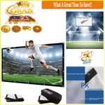 200 Inch Projector Screen 16:9 Canvas HD Indoor Outdoor Home Theater