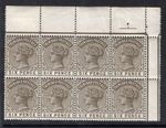 M21992 Trinidad & Tobago-Trinidad 1884 SG111 - 6d block of 8 from left hand pane