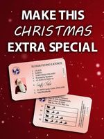 Pack of 100 Santa Claus Lost Driving Licence, Christmas Eve Keepsake, Xmas Box