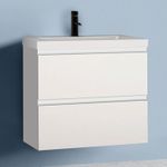 500/600/800/1000/1200 Vanity Unit Basin Sink High Gloss White Matt 2 Drawers