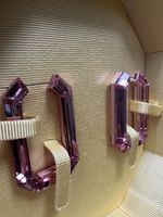 Authentic Swarovski Crystal Lucent Hoop Earrings Pink, Model 5633955 BNIB