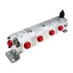 Walvoil Group One Single Rephase, Geared Flow Divider Left Centre Inlet 2-6 Ways