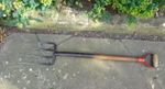 Vintage Garden Fork,  wooden T Handle. Strong - robust. Digging fork. ESSANCO