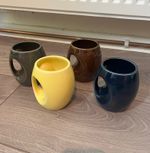 Vintage Holkham Pottery Glazed Barrel Mugs / Tankards (Set of 4) - VGC