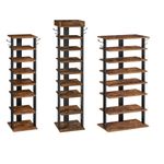 HOOBRO 8/9-Tier Shoe Rack Shoe Storage Organizer with 2 Hooks Shoe Tower