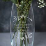 Engraved Glass Vase For 40th 50th 60th 65th Birthday Gifts Presents Ideas Her