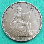 🇬🇧✨ 1935 George V Farthing EF+ Sharp Detail Britannia Nice Tone UK Coin #F6