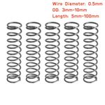 0.5mm Wire Dia 5mm - 100mm Spring steel Compression Spring Pressure Small Spring