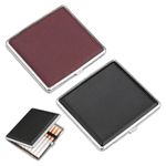 2PCS Cigarette Case for Roll Ups,Men's Cases,Holds 20 Black, Brown 