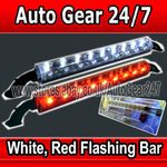 12v Car Van Boat Limousine Home Case Display Flashing White Red Led Light Tube