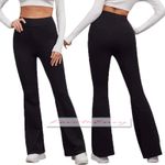 Pull On Flared Bootleg Trousers 2 Pack Elasticated Slim FIT STRETCH YOGA Pants