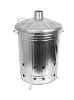 90L GALVINISED INCINERATOR BIN - STRONG METAL BIN - GARDEN - WASTE - BURNABLES