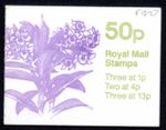1984 50p ORCHIDS CYLINDER BOOKLET, SGFB27.