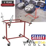 Sealey Alloy Wheel Painting Repair Stand - 4 Wheel Capacity Garage Bodyshop