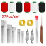 37Pcs/Set Stainless Steel Sewing Kit Needle-Threader for Beginners Quilt Sewing