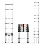 2.6M 3.2M 3.8M 4M 5M Steel Folding Telescopic Extendable Ladder Ladders Workshop