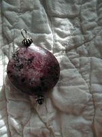 Natural Sugilite designed Pendant  silver bail purple rare gemstone 1"across