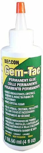 Gem-Tac Glue for Applying Swarovski Crystals Needle Precision Tip Bottle 118ml