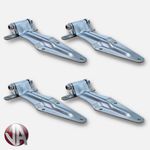 4 x Rear Barn Door Truck Hinge Set Bracket Zinc Plated Bolt Nut Door Blank Heavy