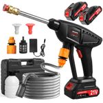 2 Battery Cordless Car Garden High Pressure Washer Jet Water Wash Cleaner Gun