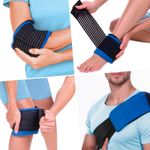 Reusable Hot Cold Gel Ice Pack and Wrap for Ankle Back Knee Elbow Pain Relief