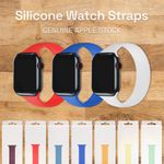 New Genuine Apple Watch Silicone Solo Loop Band For 42/44/45/46/49. Many Colours