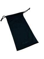New Authentic Cartier Large Sunglasses Pouch Black Microfiber Drawstring Case