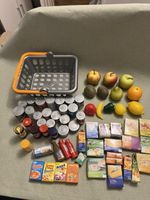 Caned Food, cardboard packs, Vegetables And Fruit Bundle Toy Pretend Play basket