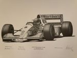 WORLD EXCLUSIVE!  FINAL VICTORY. AUS 93.AYRTON SENNA. 2X SIGNED FORMULA 1 PRINT