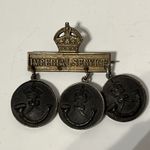 WW1 IMPERIAL SERVICE Territorial Force Overseas Badge & 3 Rifle Brigade Adds 