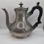 Antique Bakelite Handled Pewter Coffee Pot. Shaw & Fisher, Sheffield 16cm Tall