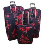 ARIANA Lightweight ROSE Flower Luggage Set Suitcase Travel Cabin Bag - RT33