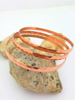 Pure copper handmade set of 3 bangles, free UK delivery, anniversary gift, gift