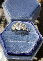 Sterling Silver CZ Engagement Ring, .925 Statement Ring Size 8