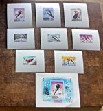 Sharjah Grenoble 1968 ** Mi.400-407 B in Block Form + Block 21