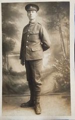 Original WWI British Soldier Portrait Postcard - Royal Army Medical Corps (RAMC)