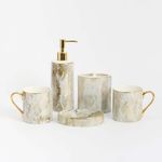 Ceramic Bathroom Essentials Set – Compact and Stylish