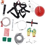 Zip Line Kit Choose Length 48M 160FT heavy duty 5mm Adults Zip Wire up to 330lbs