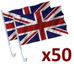 50x Union Jack Flag Car Window Great Britain United Kingdom UK Flags