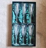 Thomas Webb Crystal Cut Stemmed Champagne Flutes Set of 6 with Presentation Box