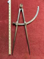 Vintage 17" Large Wing Arm Compass Dividers (H)