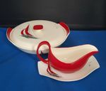 Vintage 'Regatta' Palissy Covered Dish & Sauce Boat (1950s)