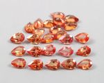 AAA Natural Ceylon Padparadscha Sapphire Loose Pear Gemstone Cut 6x4 MM 10 Pcs