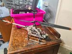 Micro Electric 3-Channel RC Helicopter With Flybar, RTR, Silver/Black Metal