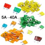 Assorted Automotive Mini Blade Fuses Set 5, 10, 15, 20, 30, 40 Amp SUV Car Bike