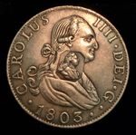 1803 Great Britain George III Countermark Coinage Historical Token 1D 8R