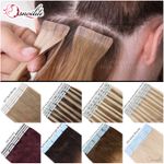 CLEARANCE 100% Real Remy Tape In Human Hair Extensions Skin Weft Ombre Full Head
