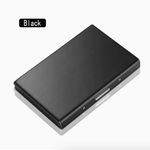 Blocking Card Holder for Men - Sleek Black Metal Wallet, RFID Protection, Secure